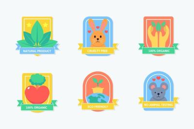 Flat Design Cruelty-Free Badge Collection – Free to Download