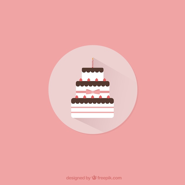 Birthday Cake Vector Template – Free Download