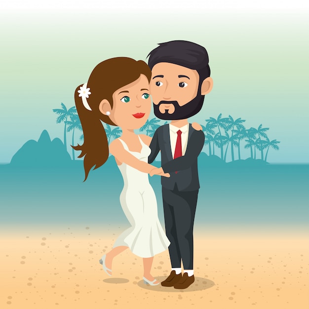 Just Married Couple at the Beach – Free Stock Photo, Download Free