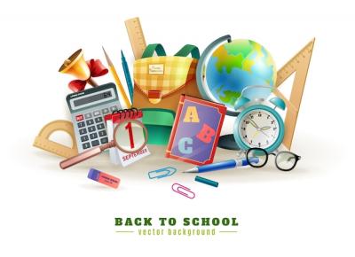 Back To School Accessories Composition Poster – Free Download