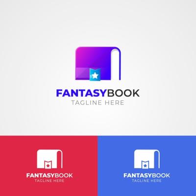 Gradient Book Logo Design in Various Color Options – Free Download