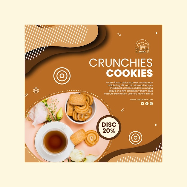 Cookies Squared Flyer Template – Free Download