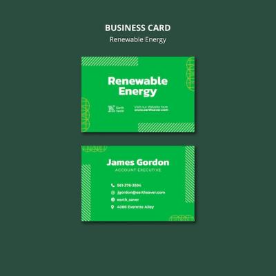 Renewable Energy Business Card – Free Download