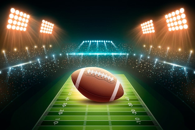 Realistic American Football Championship Background – Free Download