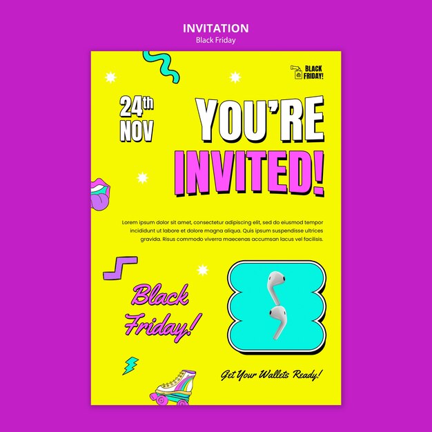 Black Friday Invitation Template – Free Download