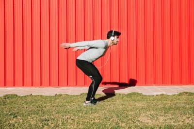 Sporty Man Preparing to Jump – Free Stock Photo for Download