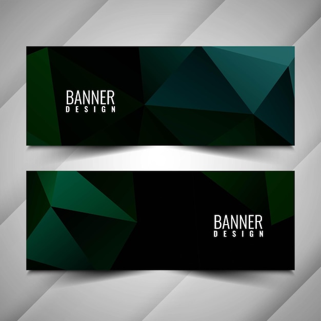 Modern Geometric Banners Background – Free Download