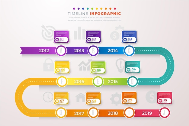 Gradient Roadmap Infographic Template – Free Download