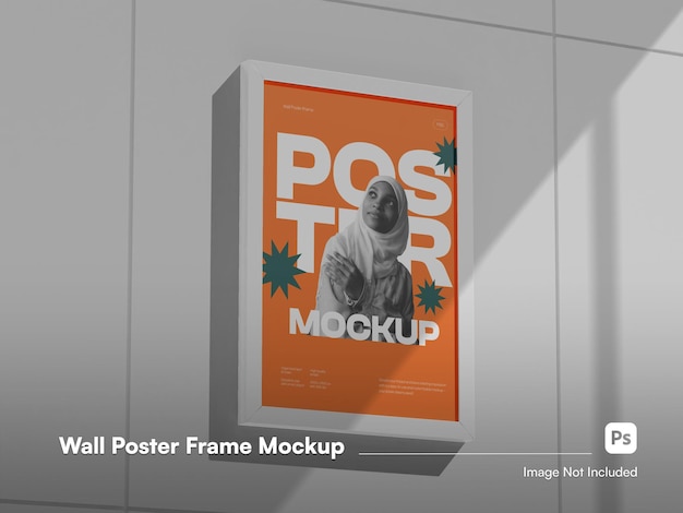 Isometric Wall Poster with Frame 3D Mockup – Free Download