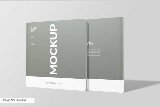 Square Book Cover Mockup – Free Stock Photo for Download