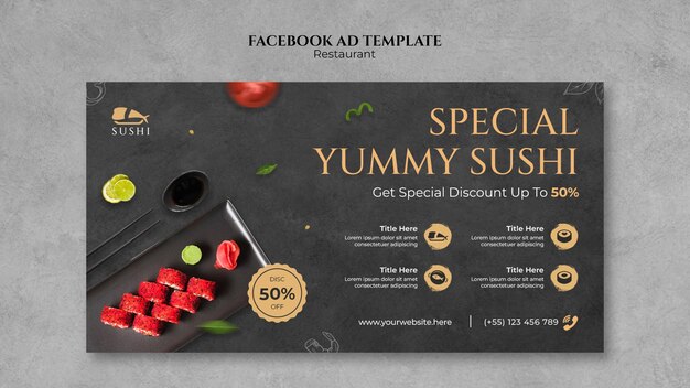 Delicious Food Restaurant Facebook Template – Free Download