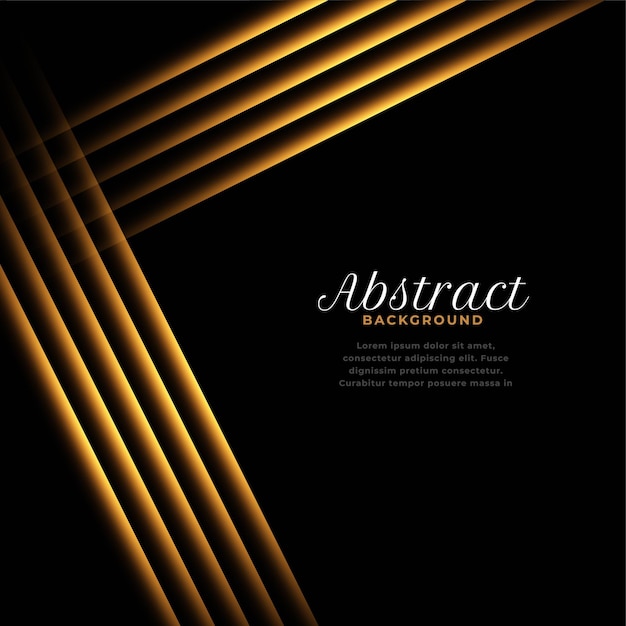 Premium Abstract Shiny Golden Lines on Dark Background – Free Download