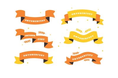 Flat Oktoberfest Ribbons Collection – Free Download