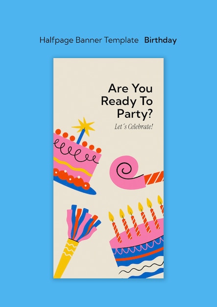 Creative Birthday Template Design – Free Download