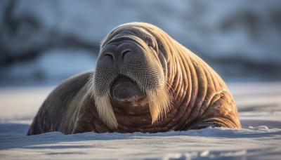 Fur Seal Resting on Ice – Cute Generative AI Image for Free Download