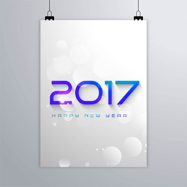 Modern Style 2017 Poster Vector Template – Free Download