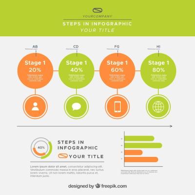 Infographics in Flat Design: Free Download of Vector Templates