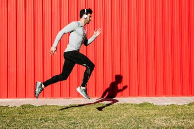 Man Listening to Music and Leaping – Free Stock Photo Download