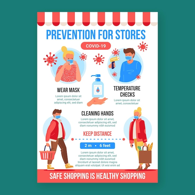 Coronavirus Prevention Poster for Stores – Download Free Stock Photo