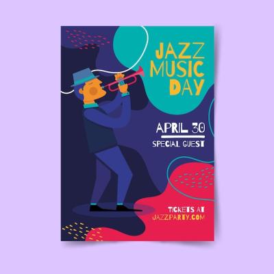 International Jazz Day Poster Template – Free Download