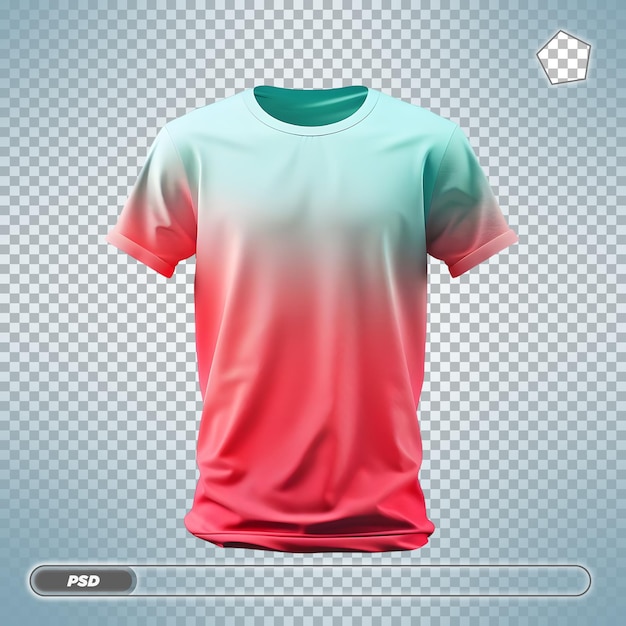 Ombre T-shirt Mockup on Transparent Background – Free Download