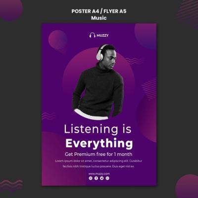 Songs App Flyer Template – Free Download