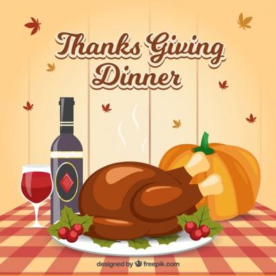 Thanksgiving Dinner Delicious Dishes Background – Free Download