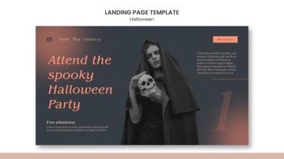 Halloween Celebration Landing Page Template – Free Download