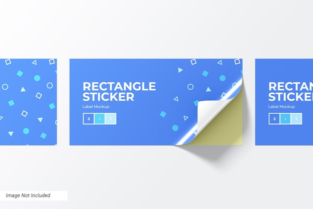 Rectangle Sticker Label Mockup – Free Download