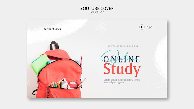 Education Concept YouTube Cover Template – Free Download