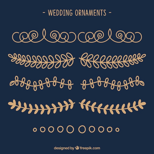 Hand Drawn Wedding Ornaments Collection – Free to Download