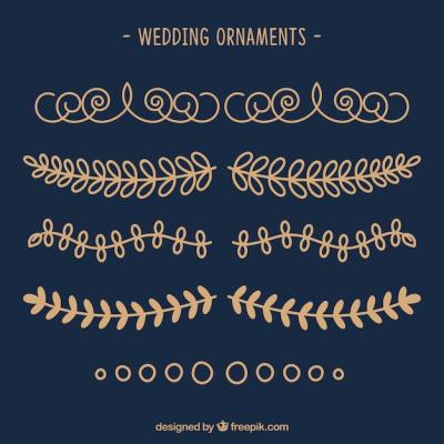 Hand Drawn Wedding Ornaments Collection – Free to Download