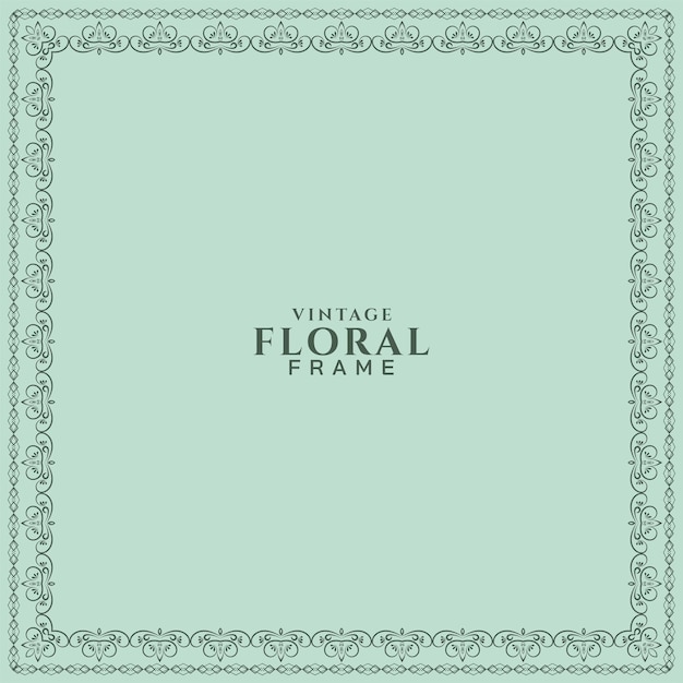 Elegant Ethnic Vintage Floral Frame Background – Free Download