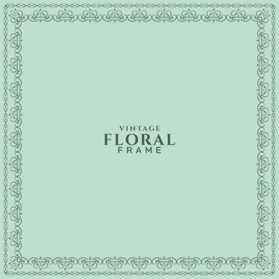 Elegant Ethnic Vintage Floral Frame Background – Free Download