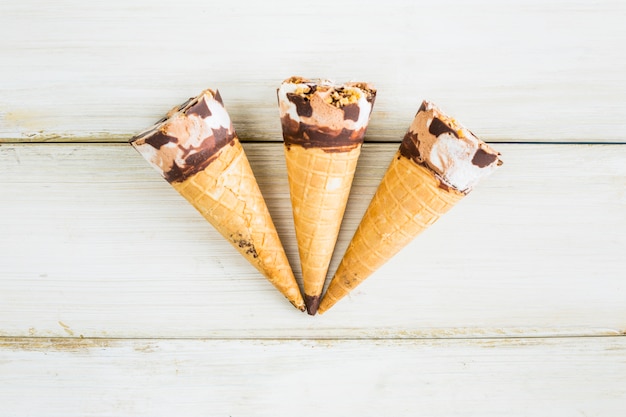 Delicious Trio of Ice Cream Cones – Free Download