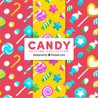 Colorful Patterns Collection Featuring Delicious Candies – Free Download