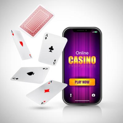 Smartphone Screen with Online Casino Play Now Lettering and Flying Aces – Free Stock Photo, Download Free