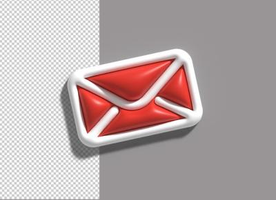 3D Email Icon Illustration Design – Free Stock Photo Download