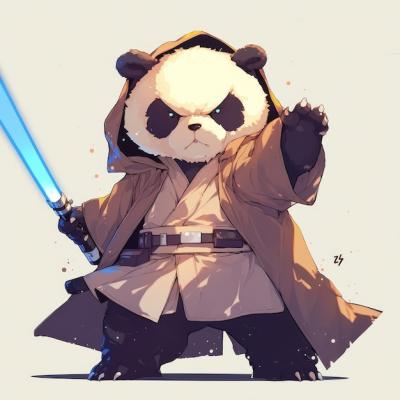 A Panda Bear Holding a Sword – Free Download