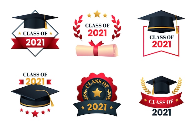 Gradient Class of 2021 Badge Collection – Free to Download