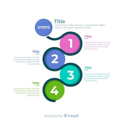 Flat Infographic Step – Free Download, Download Free Stock Photo