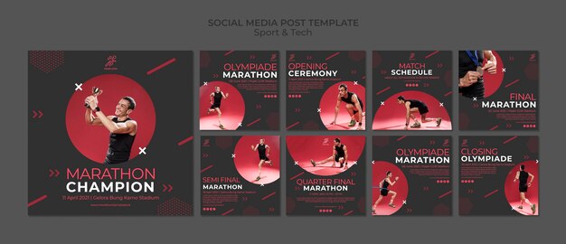 Sport and Tech Social Media Post Template – Free Download