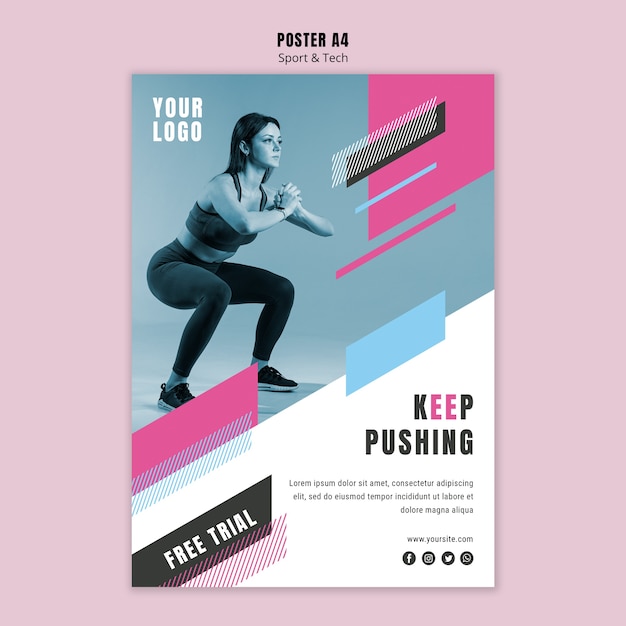 Flyer Template for Sport and Fitness – Free Download