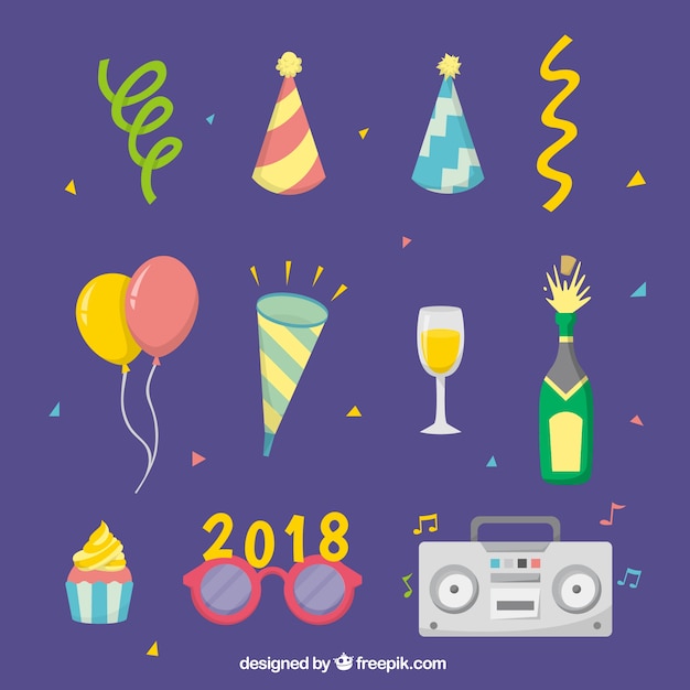 New Year Party Elements Collection – Free Download