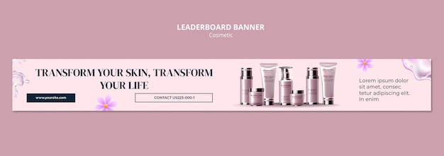 Cosmetic Template Design – Free Download for Stunning PSD Templates