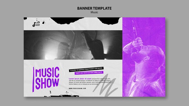 Music Show Banner Design Template – Free Download