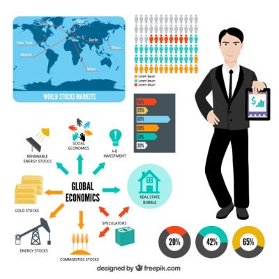 Business Infographic Featuring a Businessman – Free Download