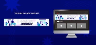 Cyber Monday YouTube Banner Template – Free Download