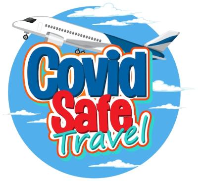 Covid Safe Travel Typography Design for Free Download