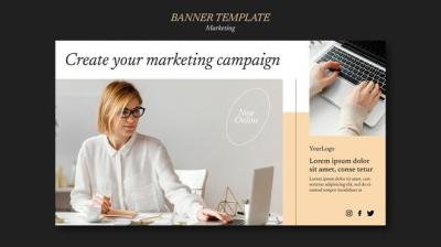 Marketing Campaign Banner Template – Download Free Stock Photo